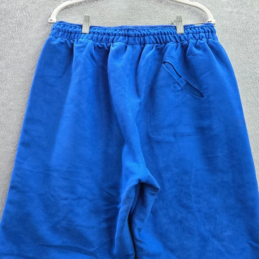 VINTAGE Air Jordan Men Activewear Pants Large Blue Sweatpants Logo Y2K READ